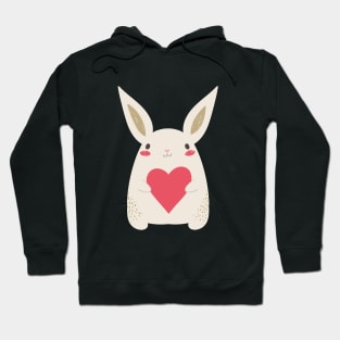 Rabbit with heart Hoodie